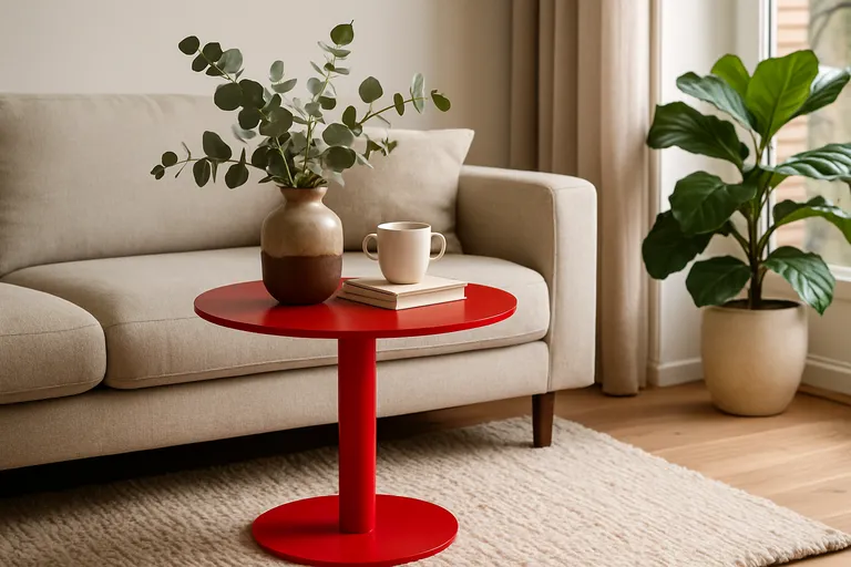 De rode bijzettafel als blikvanger in je interieur